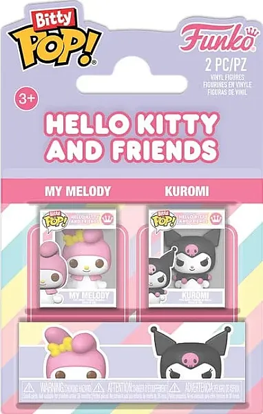 HELLO KITTY AND FRIENDS BITTY POP! VINYL FIGURE 2-PACK MY MELODY AND KUROMI 2 CM